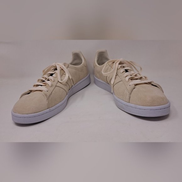adidas Men's Campus Stitch and Turn Sneakers Shoes Chalk White Low Cut Suede 11 - Picture 6 of 9